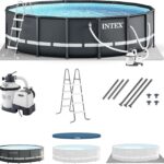 intex ultra xtr 14′ round 42″ deep soft sided above ground swimming pool