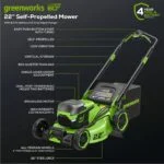 greenworks pro 60v 22″ cordless self propelled push mower greenworks pro 60v 22″ cordless self propelled push mower
