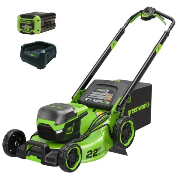 greenworks pro 60v 22″ cordless self propelled push mower greenworks pro 60v 22″ cordless self propelled push mower